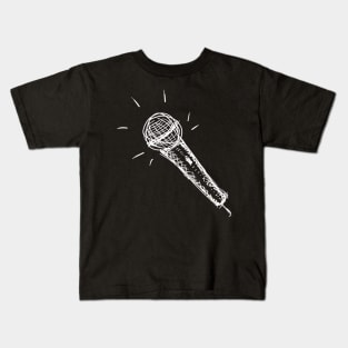 hand drawn microphone Kids T-Shirt